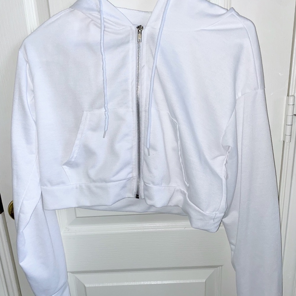 cropped white jacket
